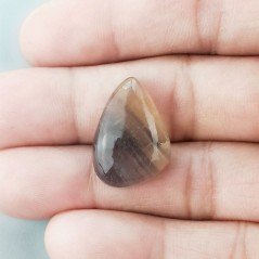 Fluorite Naturale Forma Fantasia Piatto Cabochon Liscio Fatto a Mano 22X16X6mm 4,20gm 1pz