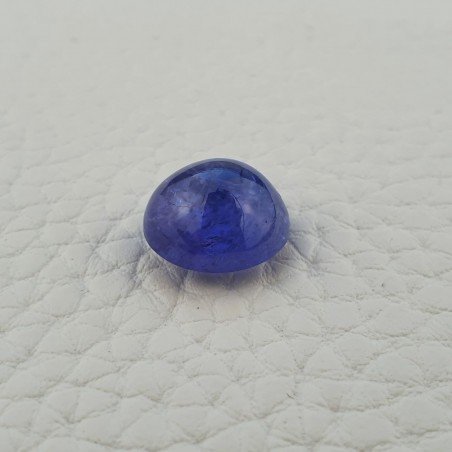 Tanzanite Naturale Forma Tondo Piatto Cabochon Liscio Fatto a Mano 10,5X10,5X06mm 6,60 Carati 1pz