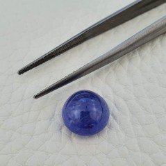 Tanzanite Naturale Forma Tondo Piatto Cabochon Liscio Fatto a Mano 10,5X10,5X06mm 6,60 Carati 1pz