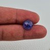 Tanzanite Naturale Forma Tondo Piatto Cabochon Liscio Fatto a Mano 10,5X10,5X06mm 6,60 Carati 1pz