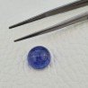 Tanzanite Naturale Forma Tondo Piatto Cabochon Liscio Fatto a Mano 11X11X07mm 7,70 Carati 1pz