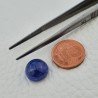 Tanzanite Naturale Forma Tondo Piatto Cabochon Liscio Fatto a Mano 11X11X07mm 7,70 Carati 1pz