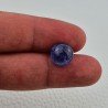 Tanzanite Naturale Forma Tondo Piatto Cabochon Liscio Fatto a Mano 11X11X07mm 7,70 Carati 1pz