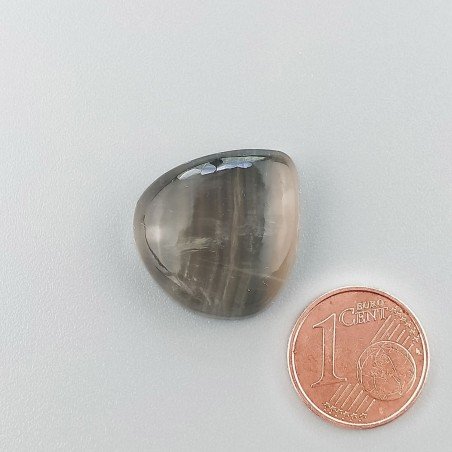 Fluorite Naturale Forma Cuore Piatto Cabochon Liscio Fatto a Mano 21X19mm 5,24gm 1pz