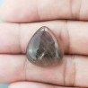 Fluorite Naturale Forma Cuore Piatto Cabochon Liscio Fatto a Mano 21X19mm 5,24gm 1pz