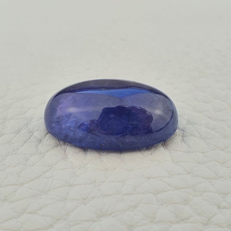 Tanzanite Naturale Forma Ovale Piatto Cabochon Liscio Fatto a Mano 19X14X6,80mm 18,70 Carati 1pz