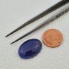 Tanzanite Naturale Forma Ovale Piatto Cabochon Liscio Fatto a Mano 19X14X6,80mm 18,70 Carati 1pz
