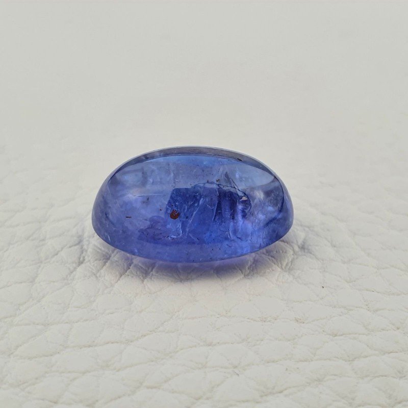 Tanzanite Naturale Forma Ovale Piatto Cabochon Liscio Fatto a Mano 18X14X8mm 20,45 Carati 1pz