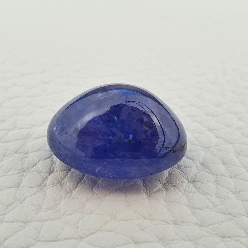 Tanzanite Naturale Forma Ovale Piatto Cabochon Liscio Fatto a Mano 18X15X10mm 24,90 Carati 1pz