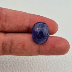 Tanzanite Naturale Forma Ovale Piatto Cabochon Liscio Fatto a Mano 18X15X10mm 24,90 Carati 1pz