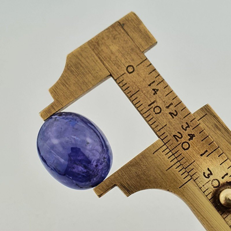 Tanzanite Naturale Forma Ovale Piatto Cabochon Liscio Fatto a Mano 18X15X10mm 24,90 Carati 1pz