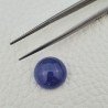 Tanzanite Naturale Forma Tondo Piatto Cabochon Liscio Fatto a Mano 14X14X07mm 13,35 Carati 1pz