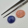 Tanzanite Naturale Forma Tondo Piatto Cabochon Liscio Fatto a Mano 14X14X07mm 13,35 Carati 1pz