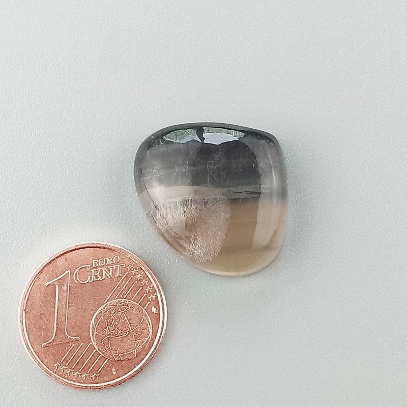 Fluorite Naturale Forma Cuore Piatto Cabochon Liscio Fatto a Mano 19X17X6mm 3,90gm 1pz