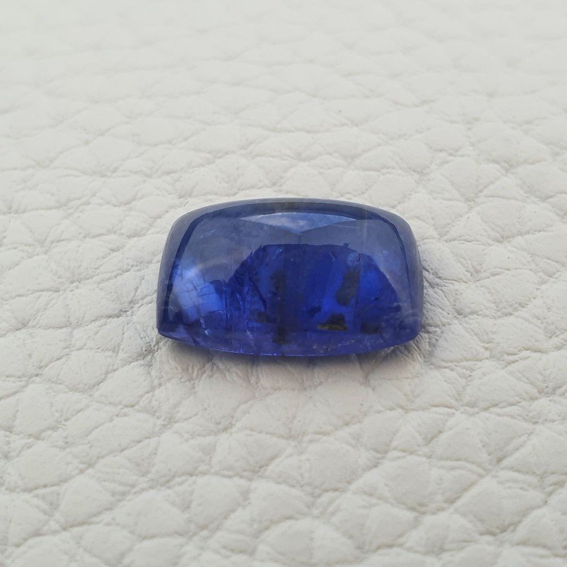Tanzanite Naturale Forma Cuscino Piatto Cabochon Liscio Fatto a Mano 14X10X5mm 7,10 Carati 1pz