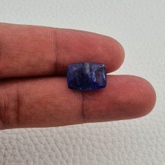 Tanzanite Naturale Forma Cuscino Piatto Cabochon Liscio Fatto a Mano 14X10X5mm 7,10 Carati 1pz