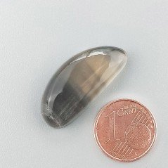 Fluorite Naturale Forma Fantasia Piatto Cabochon Liscio Fatto a Mano 27X12mm 4,13gm 1pz