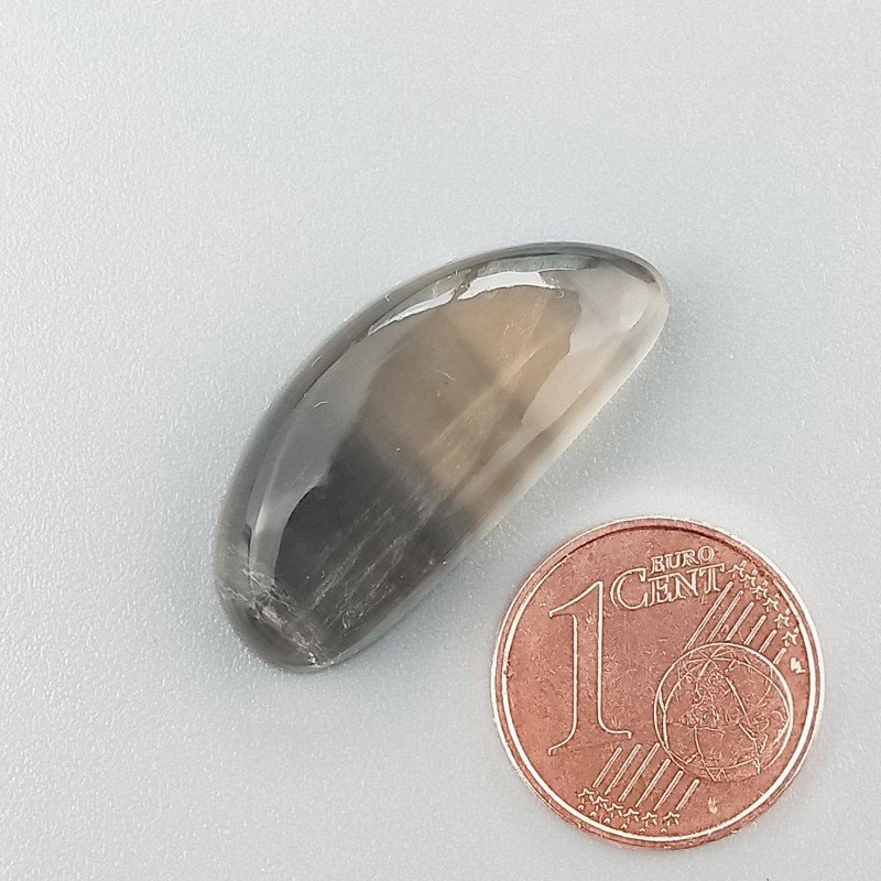 Fluorite Naturale Forma Fantasia Piatto Cabochon Liscio Fatto a Mano 27X12mm 4,13gm 1pz