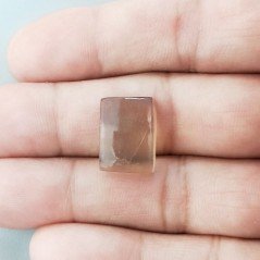 Fluorite Naturale Forma Rettangolare Piatto Cabochon Liscio Fatto a Mano 16X12X6mm 3,35gm 1pz