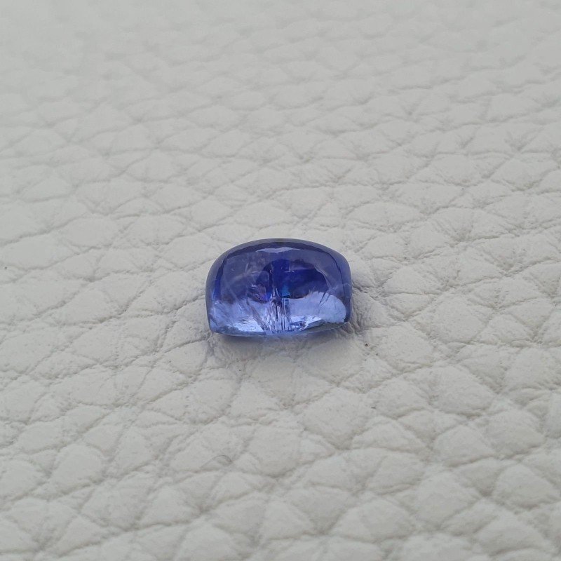 Tanzanite Naturale Forma Cuscino Piatto Cabochon Liscio Fatto a Mano 8X5X4mm 2,15 Carati 1pz