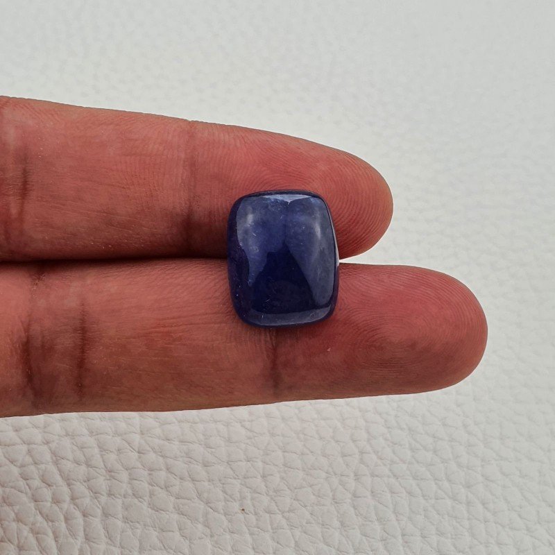 Tanzanite Naturale Forma Cuscino Piatto Cabochon Liscio Fatto a Mano 17X13X08mm 20,50 Carati 1pz