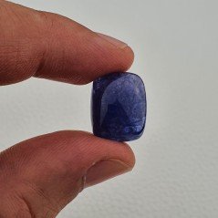 Tanzanite Naturale Forma Cuscino Piatto Cabochon Liscio Fatto a Mano 17X13X08mm 20,50 Carati 1pz