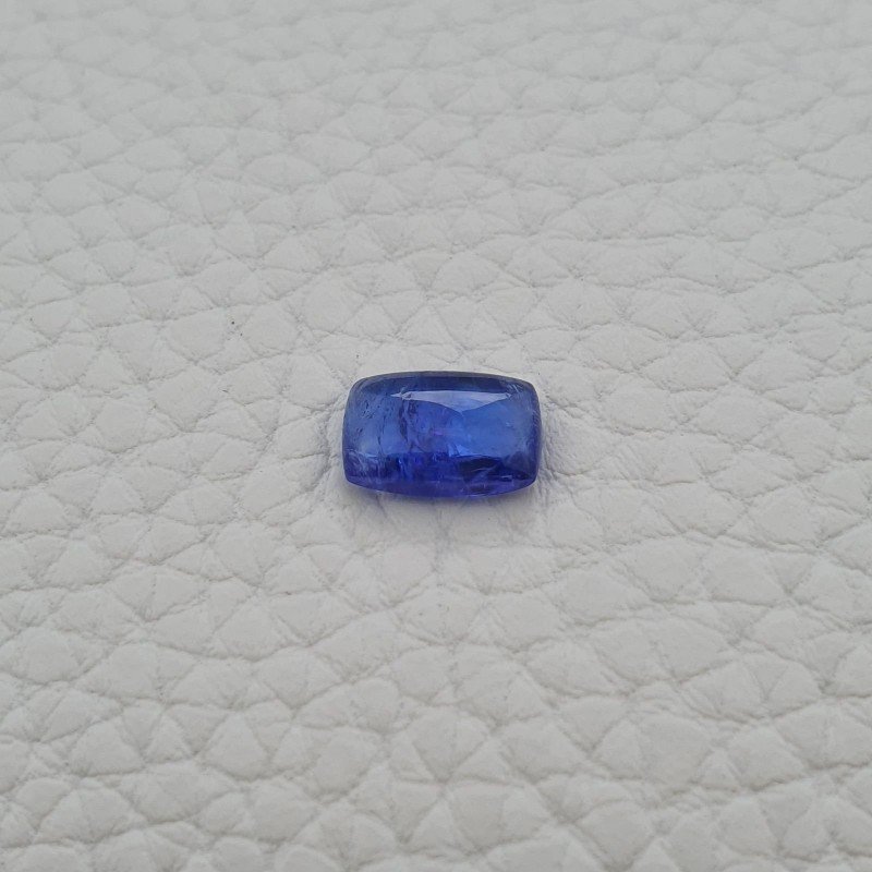 Tanzanite Naturale Forma Cuscino Piatto Cabochon Liscio Fatto a Mano 10X7X3mm 2,50Carati 1pz