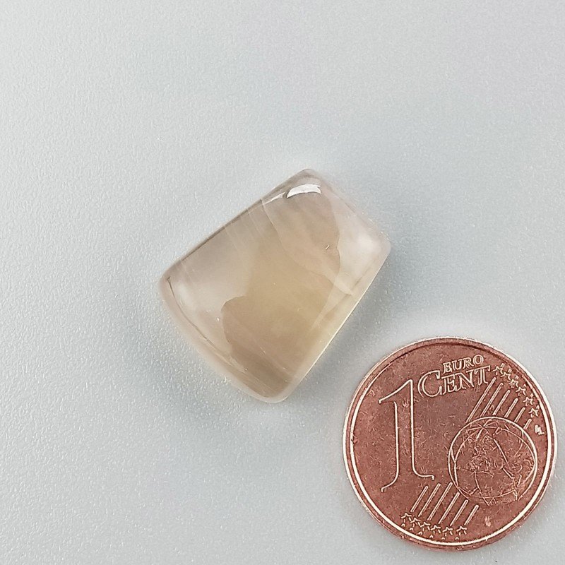 Fluorite Naturale Forma Fantasia Piatto Cabochon Liscio Fatto a Mano 16X13X6mm 3,15gm 1pz