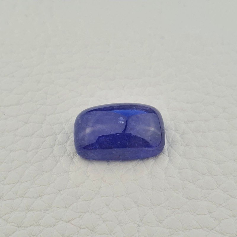 Cabochon di Tanzanite Naturale Cuscino, Piatto e Liscio, 19x12x08 mm, 21,50 ct, Fatto a Mano
