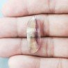 Fluorite Naturale Forma Fantasia Piatto Cabochon Liscio Fatto a Mano 28X10X5mm 3,15gm 1pz