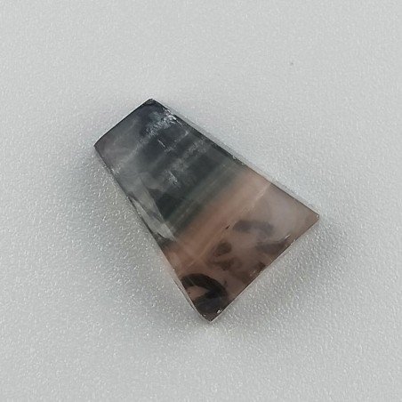 Fluorite Naturale Forma Fantasia Piatto Cabochon Liscio Fatto a Mano 15X11X6mm 2,55gm 1pz
