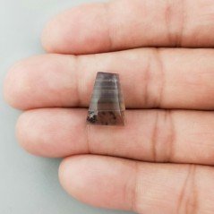 Fluorite Naturale Forma Fantasia Piatto Cabochon Liscio Fatto a Mano 15X11X6mm 2,55gm 1pz