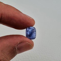 Tanzanite Naturale Forma Cuscino Piatto Cabochon Liscio Fatto a Mano 10X8X4mm 4,10 Carati 1pz