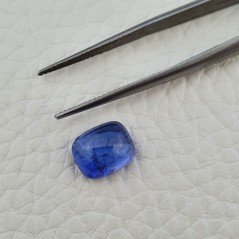 Tanzanite Naturale Forma Cuscino Piatto Cabochon Liscio Fatto a Mano 10X8X5mm 4,40 Carati 1pz