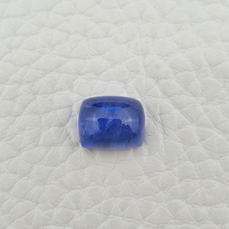 Tanzanite Naturale Forma Cuscino Piatto Cabochon Liscio Fatto a Mano 10X8X6mm 5,65 Carati 1pz