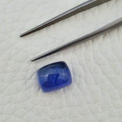 Tanzanite Naturale Forma Cuscino Piatto Cabochon Liscio Fatto a Mano 10X8X6mm 5,65 Carati 1pz