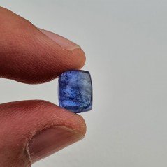 Tanzanite Naturale Forma Cuscino Piatto Cabochon Liscio Fatto a Mano 10X8X6mm 5,65 Carati 1pz