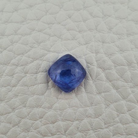 Tanzanite Naturale Forma Cuscino Quadrato Piatto Cabochon Liscio Fatto a Mano 8X8X4mm 2,85 Carati 1pz
