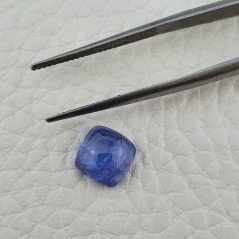 Tanzanite Naturale Forma Cuscino Quadrato Piatto Cabochon Liscio Fatto a Mano 8X8X4mm 2,85 Carati 1pz