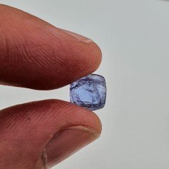 Tanzanite Naturale Forma Cuscino Quadrato Piatto Cabochon Liscio Fatto a Mano 8X8X4mm 2,85 Carati 1pz
