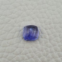 Tanzanite Naturale Forma Cuscino Quadrato Piatto Cabochon Liscio Fatto a Mano 9X8X5mm 3,95 Carati 1pz