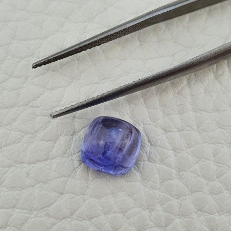 Tanzanite Naturale Forma Cuscino Quadrato Piatto Cabochon Liscio Fatto a Mano 9X8X5mm 3,95 Carati 1pz