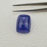 Tanzanite Naturale Forma Cuscino Piatto Cabochon Liscio Fatto a Mano 22X17X13mm 52,15 Carati 1pz