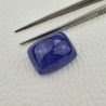 Tanzanite Naturale Forma Cuscino Piatto Cabochon Liscio Fatto a Mano 22X17X13mm 52,15 Carati 1pz