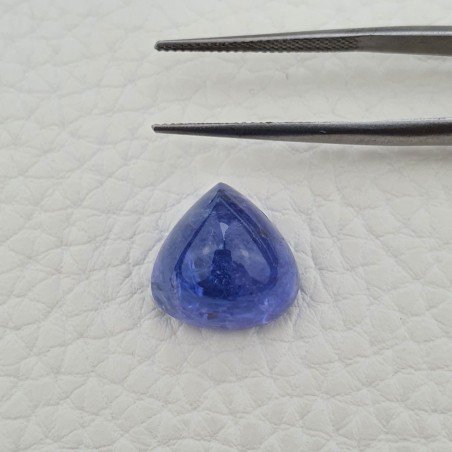 Tanzanite Naturale Forma Cuore Piatto Cabochon Liscio Fatto a Mano 14X14X09mm 14,20 Carati 1pz
