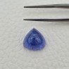 Tanzanite Naturale Forma Cuore Piatto Cabochon Liscio Fatto a Mano 14X14X09mm 14,20 Carati 1pz