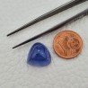 Tanzanite Naturale Forma Cuore Piatto Cabochon Liscio Fatto a Mano 14X14X09mm 14,20 Carati 1pz