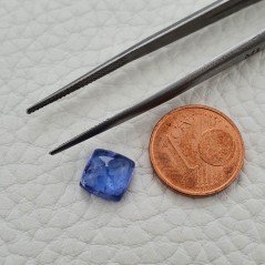 Tanzanite Naturale Forma Cuscino Quadrato Piatto Cabochon Liscio Fatto a Mano 8X8X4mm 3,10 Carati 1pz