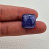 Tanzanite Naturale Forma Cuscino Quadrato Piatto Cabochon Liscio Fatto a Mano 17X17X12mm 38,75 Carati 1pz