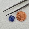 Tanzanite Naturale Forma Cuscino Quadrato Piatto Cabochon Liscio Fatto a Mano 9X9X5mm 5,20 Carati 1pz
